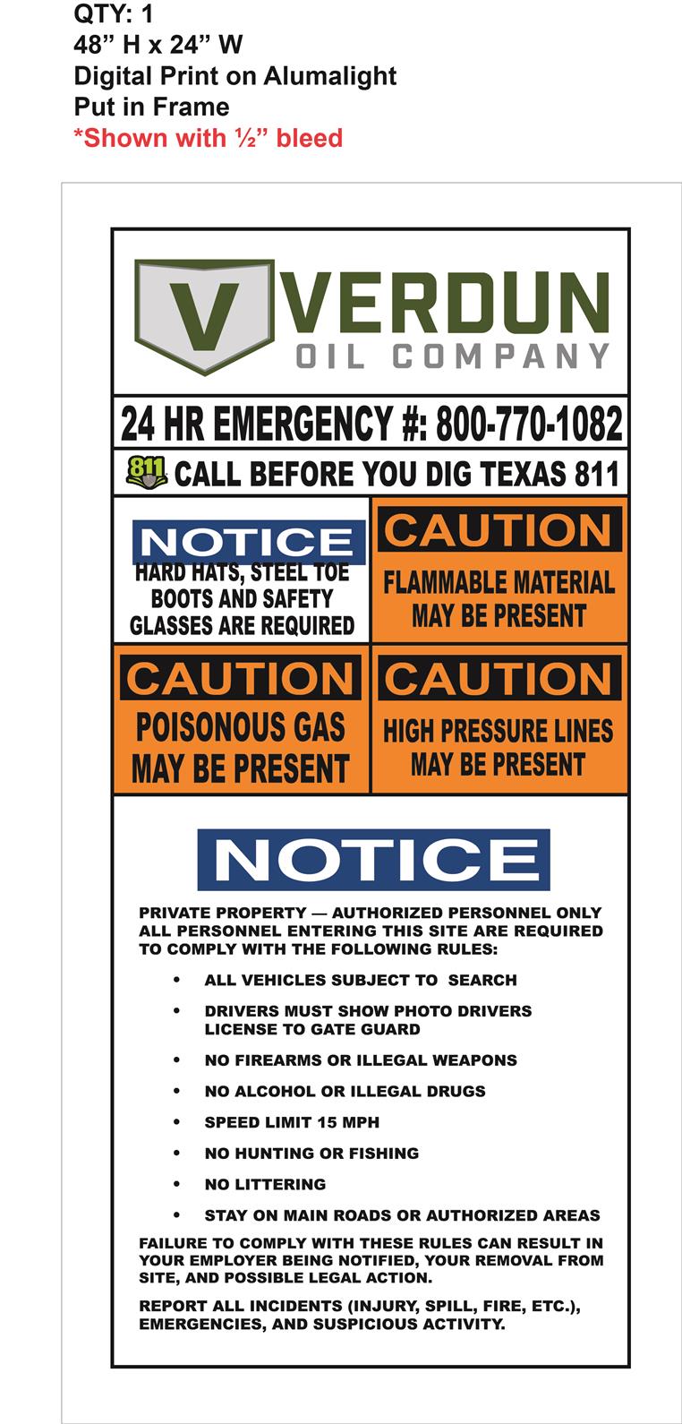 Well Safety Sign 24 x 48 photo