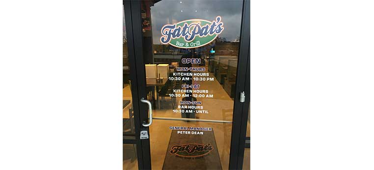Decals - Fat Pat's Window Decal photo